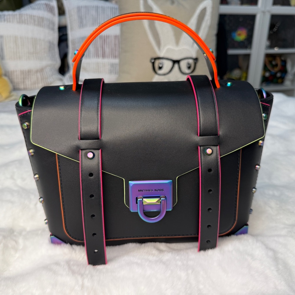 Michael Kors Black and Orange Women's Bag